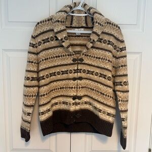 Susan Bristol Patterned 100% Wool Cardigan